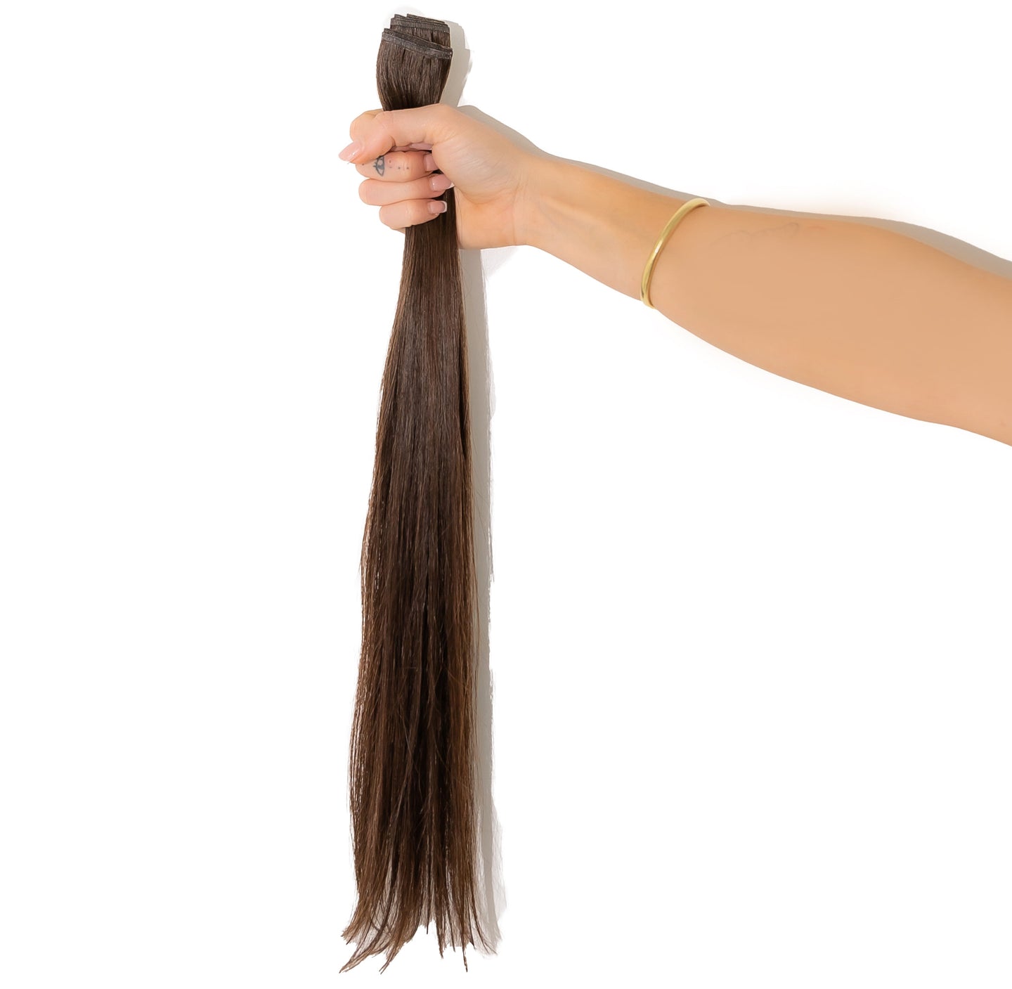 Flat Weft Extensions Luxury Remy Double Drawn Ombre / Foiled