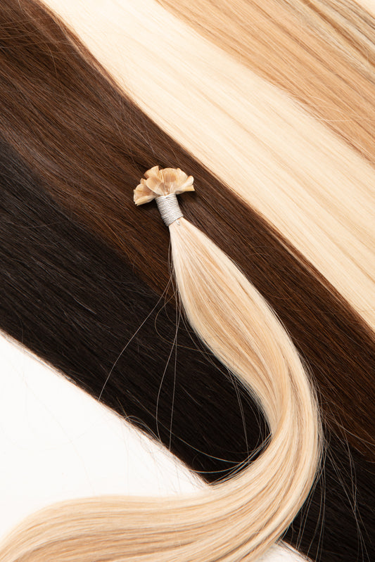 Keratin Bond Extensions Russian Premium Remy Double Drawn 1gram Strands Ombre / Foiled