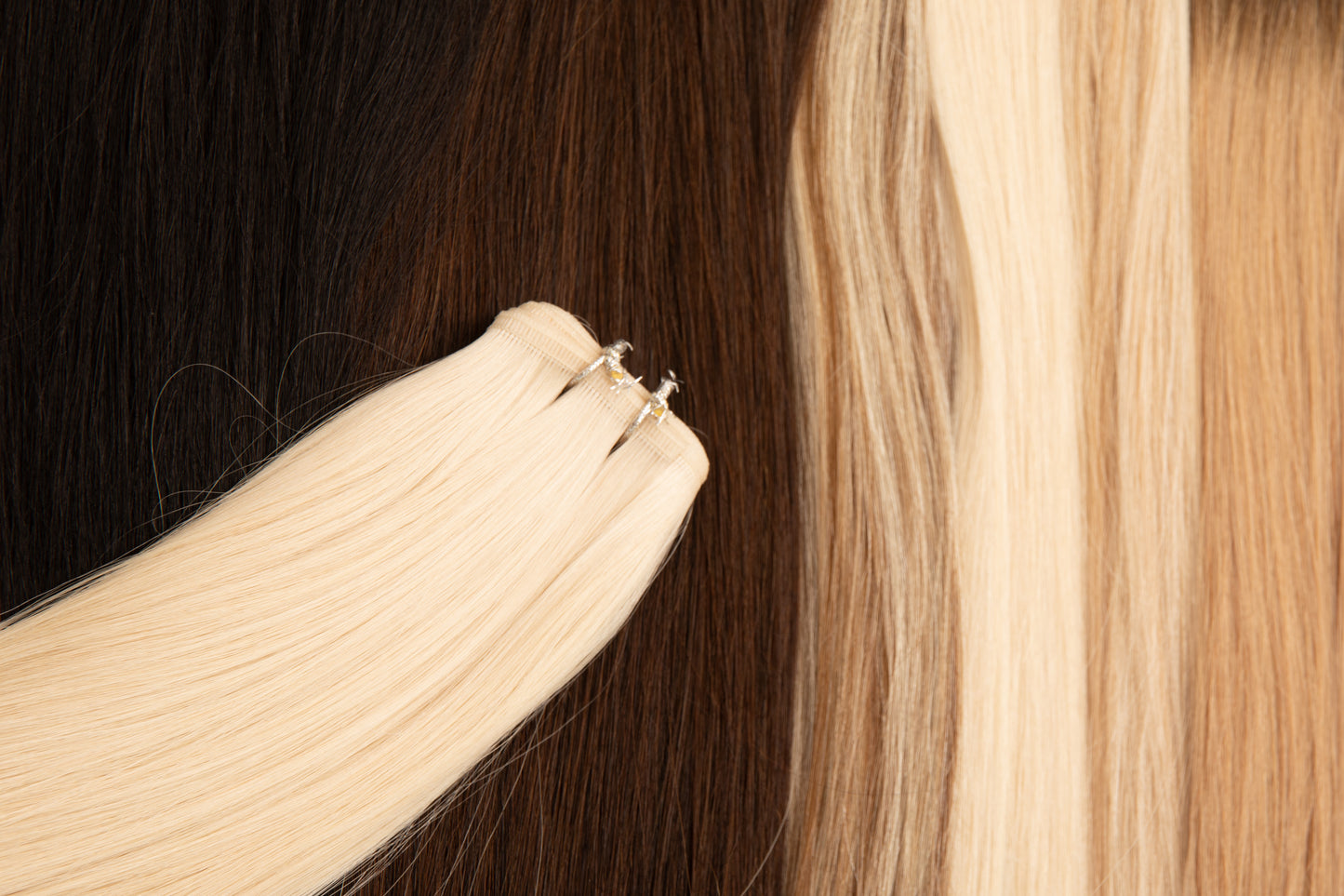 Flat Weft Extensions European Classic Remy Double Drawn